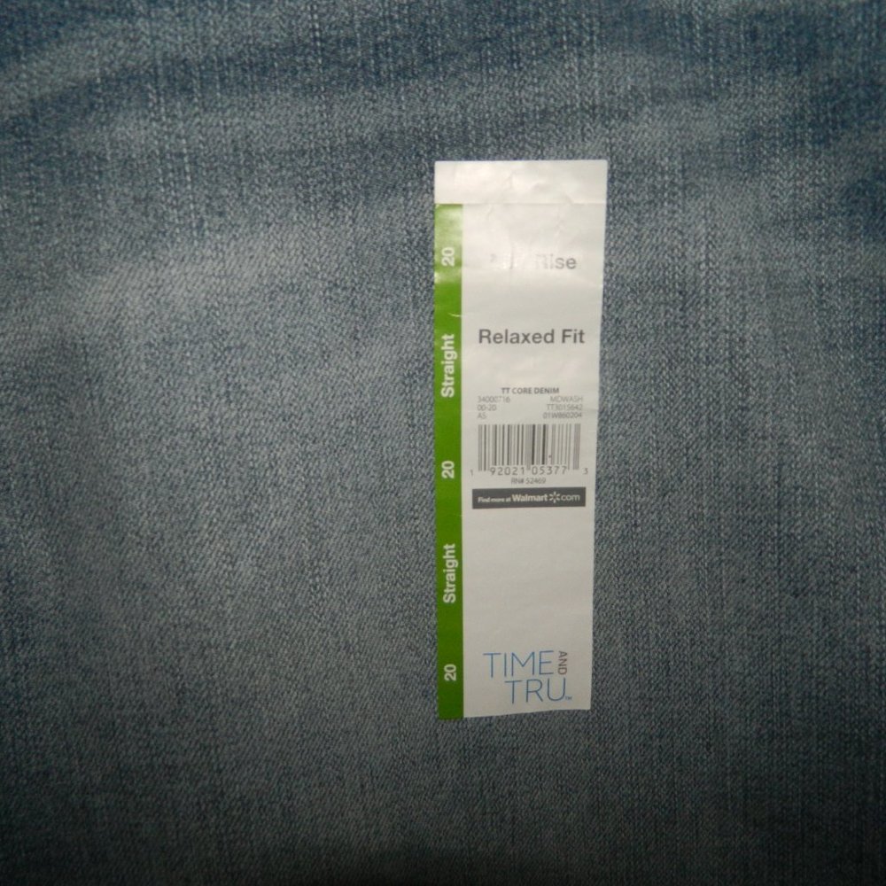 Time & Tru Straight Relaxed Fit Jeans Size 20 (W-11) - Picture 2 of 4